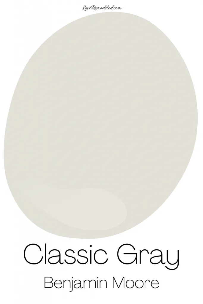 Classic Gray Benjamin Moore Paint Drop