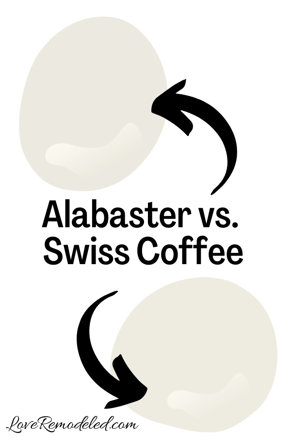 Alabaster vs. Swiss Coffee