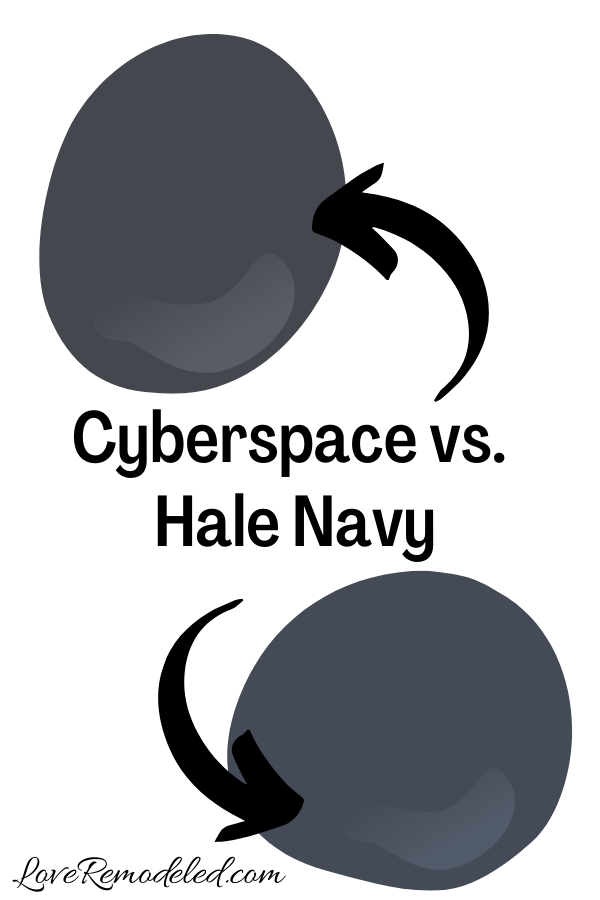 Sherwin Williams Cyberspace vs. Hale Navy