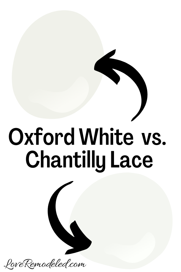 Benjamin Moore Oxford White vs. Chantilly Lace