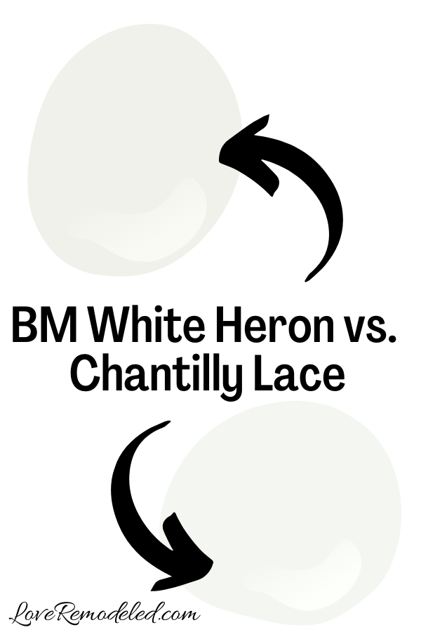 Benjamin Moore White Heron vs. Chantilly Lace