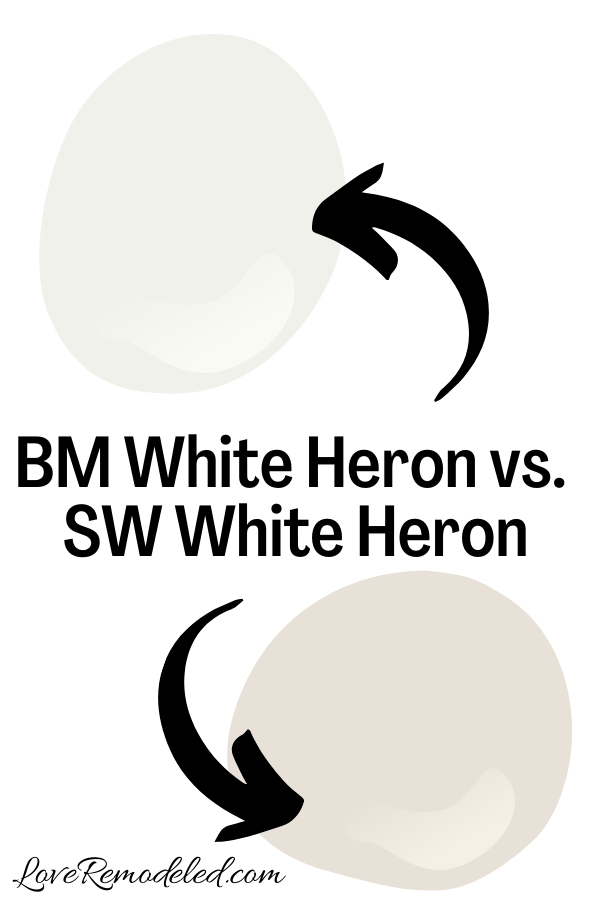 Benjamin Moore White Heron vs. Sherwin Williams White Heron