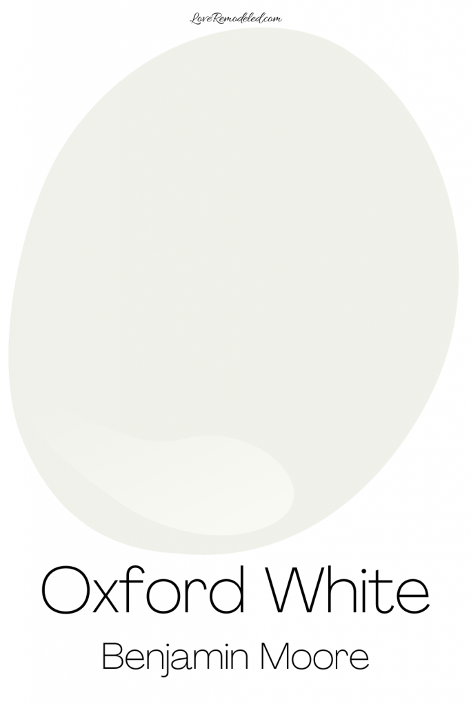 Oxford White Benjamin Moore Paint Drop