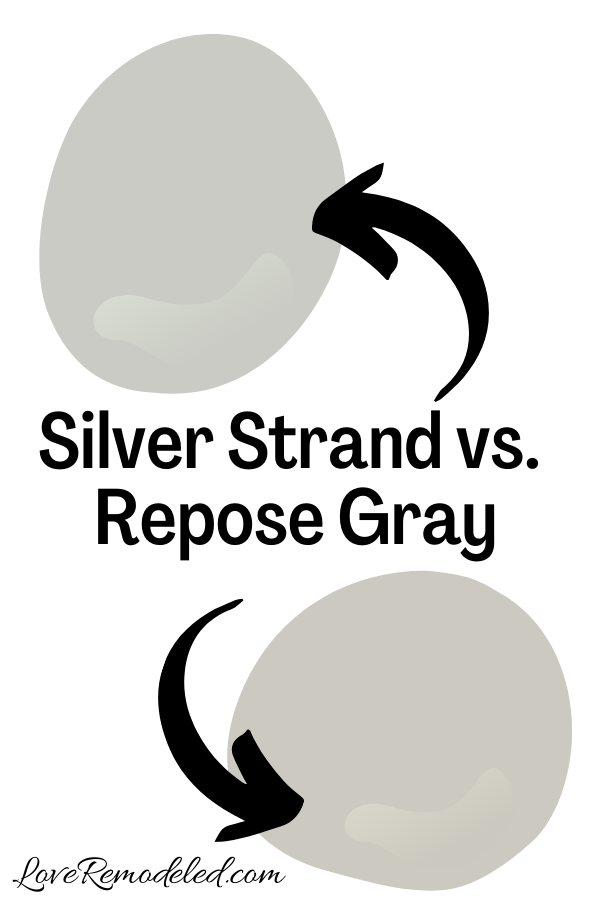 Sherwin Williams Silver Strand vs. Repose Gray