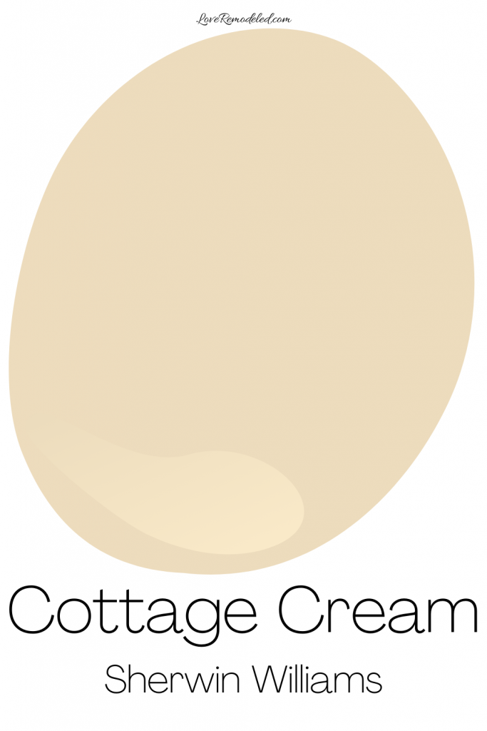 Cottage Cream Sherwin Williams Paint Drop