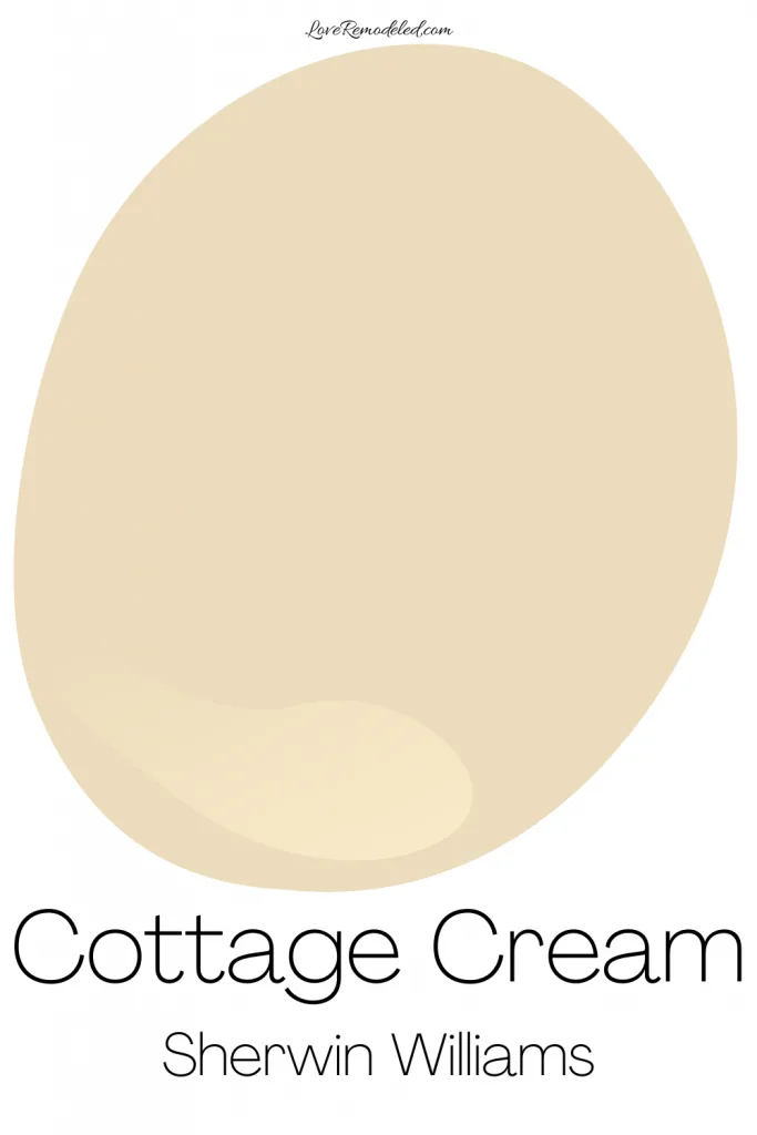 Cottage Cream Sherwin Williams Paint Drop