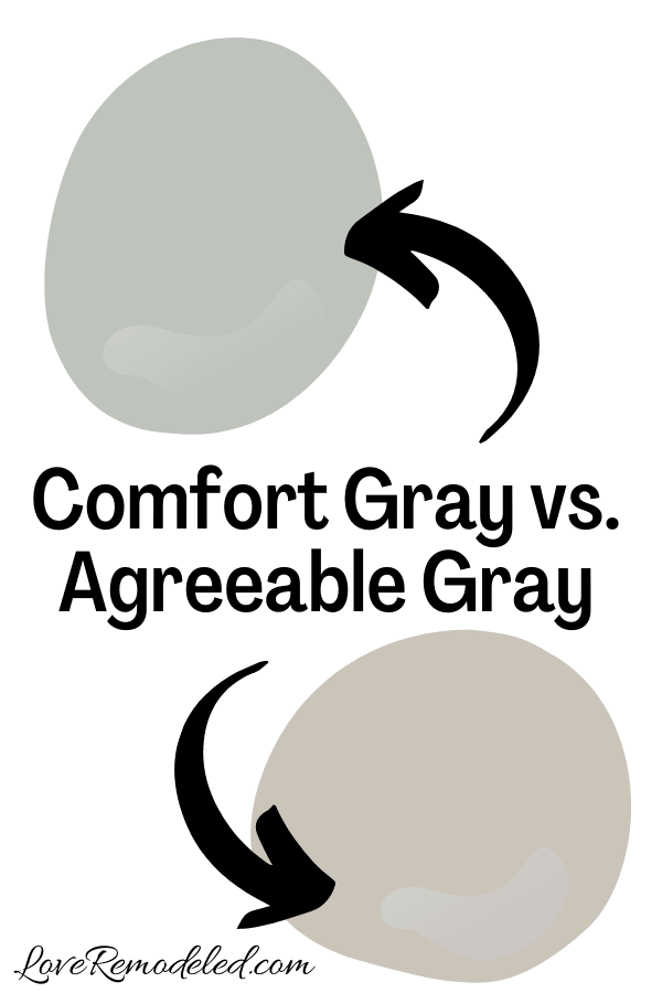 Sherwin Williams Comfort Gray vs. Agreeable Gray