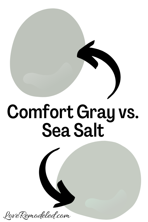 Sherwin Williams Comfort Gray vs. Sea Salt