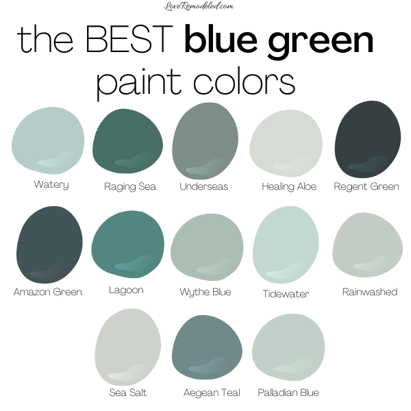 The Best Blue Green Paint Colors For Every Room Love Remodeled - Best Blue Green Bedroom Paint Colors