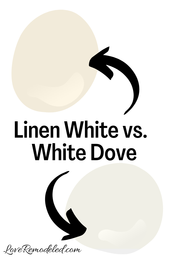 Benjamin Moore Linen White vs. White Dove