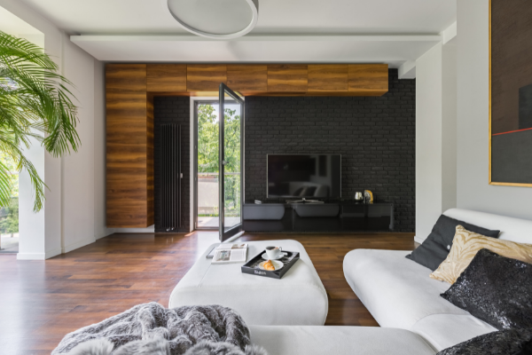 Black Paint on a Fireplace