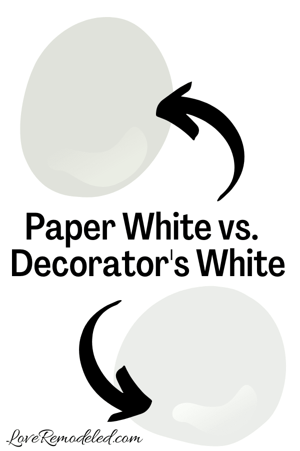 Benjamin Moore Paper White vs. Decorator's White