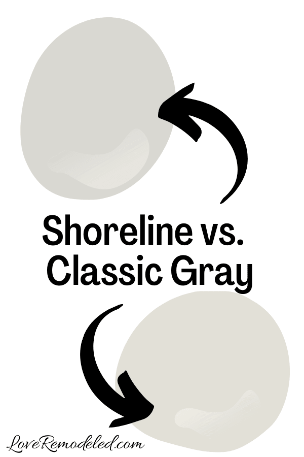 Benjamin Moore Shoreline vs. Classic Gray