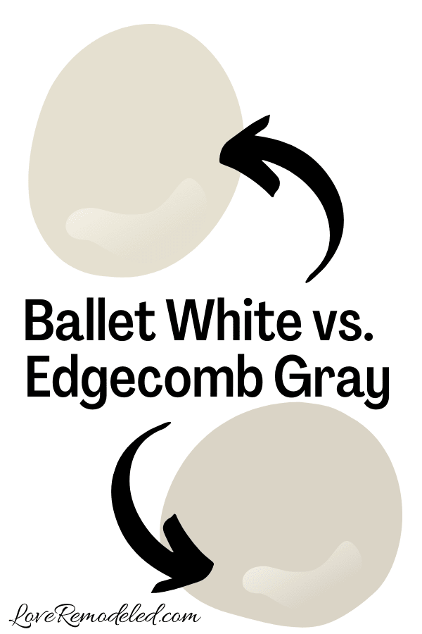 Benjamin Moore Ballet White vs. Edgecomb Gray