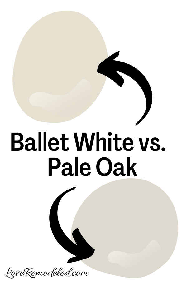 Benjamin Moore Ballet White vs. Pale Oak