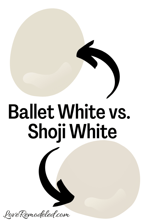 Benjamin Moore Ballet White vs. Shoji White