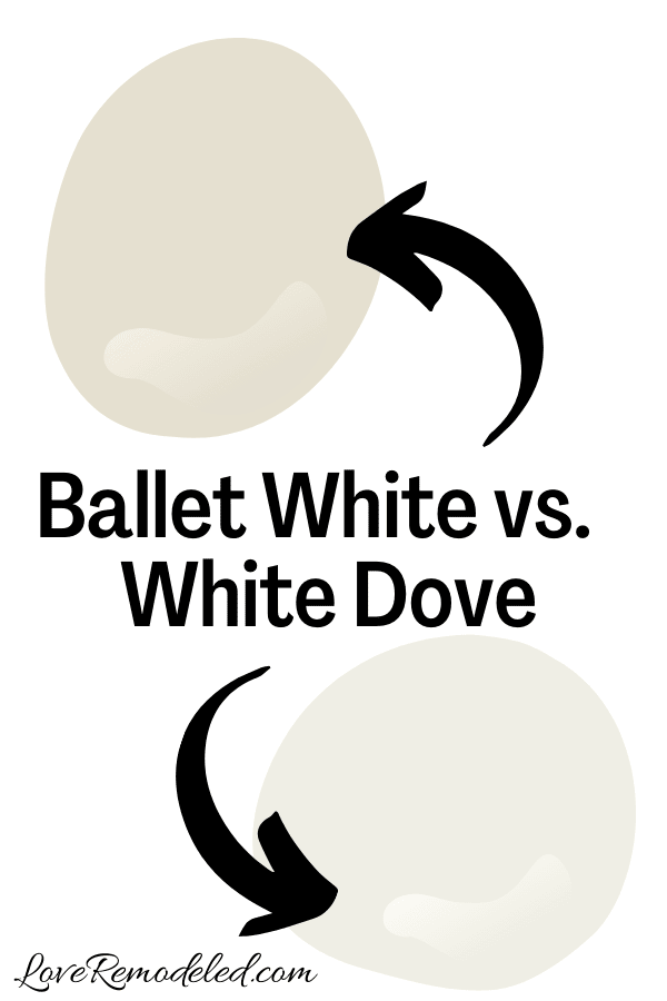 Benjamin Moore Ballet White vs. White Dove