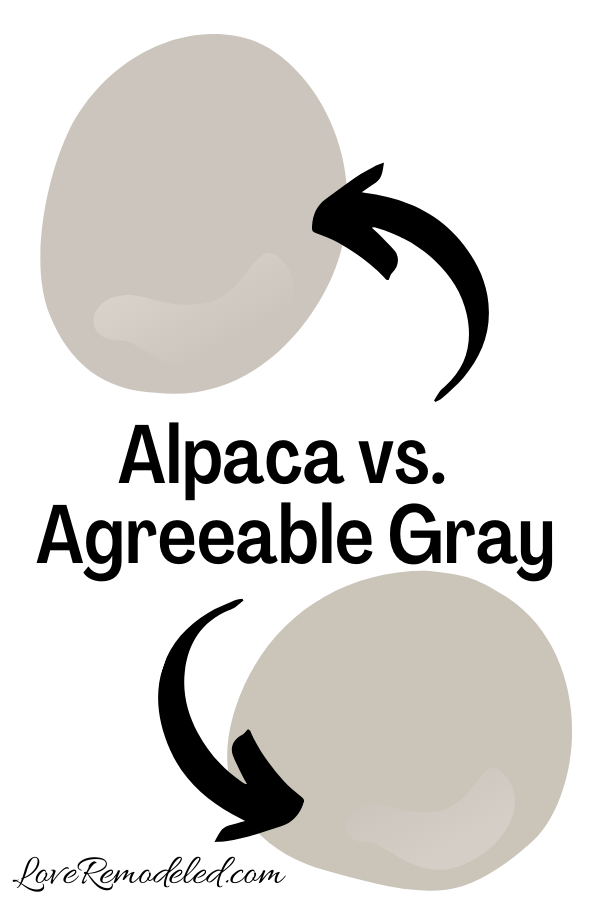 Sherwin Williams Alpaca vs. Agreeable Gray