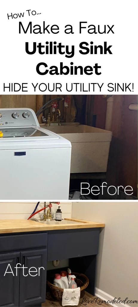 Hide A Utility Sink with A Faux Vanity - Lemons, Lavender, & Laundry