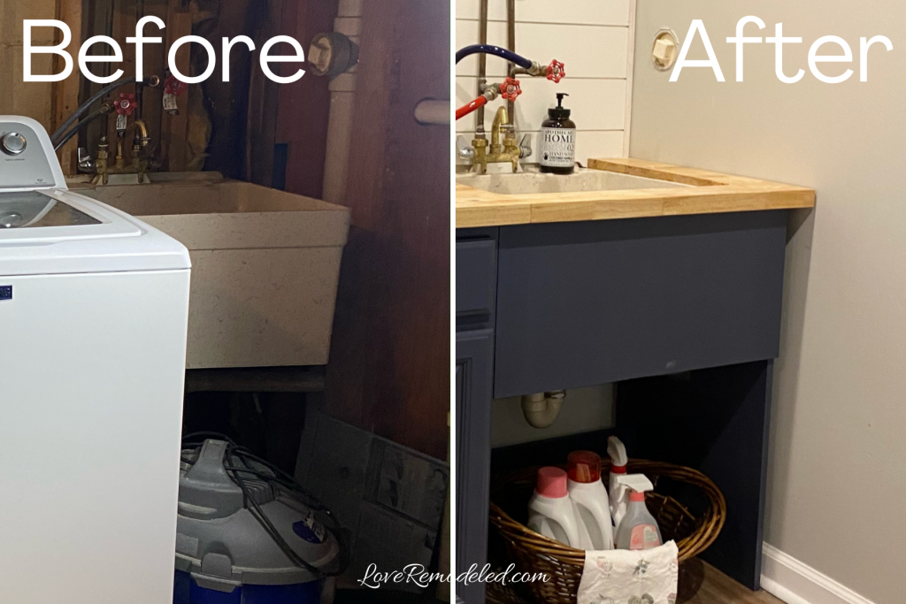 Hide Utility Sink Before and After