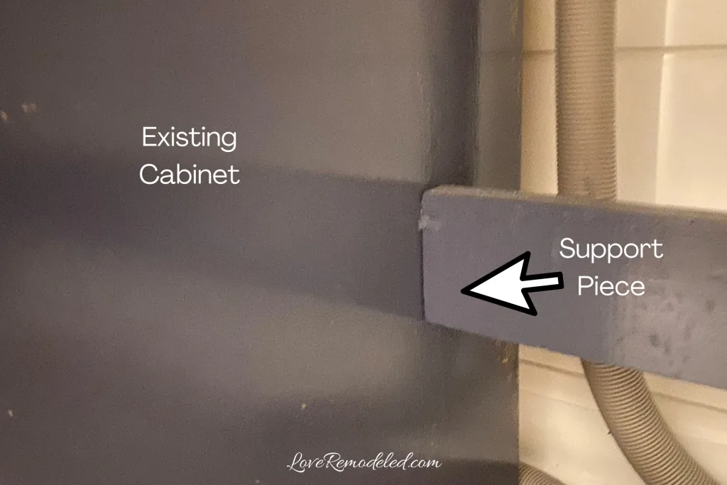 Make a Utility Sink Cabinet - support pieces