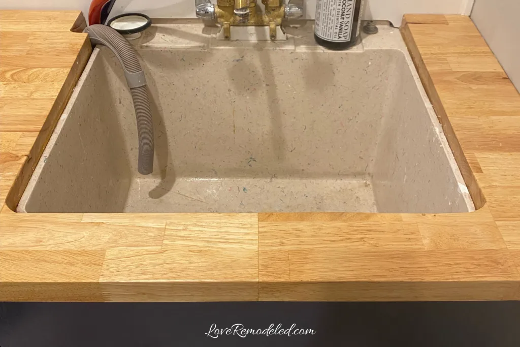 Hide A Utility Sink with A Faux Vanity - Lemons, Lavender, & Laundry