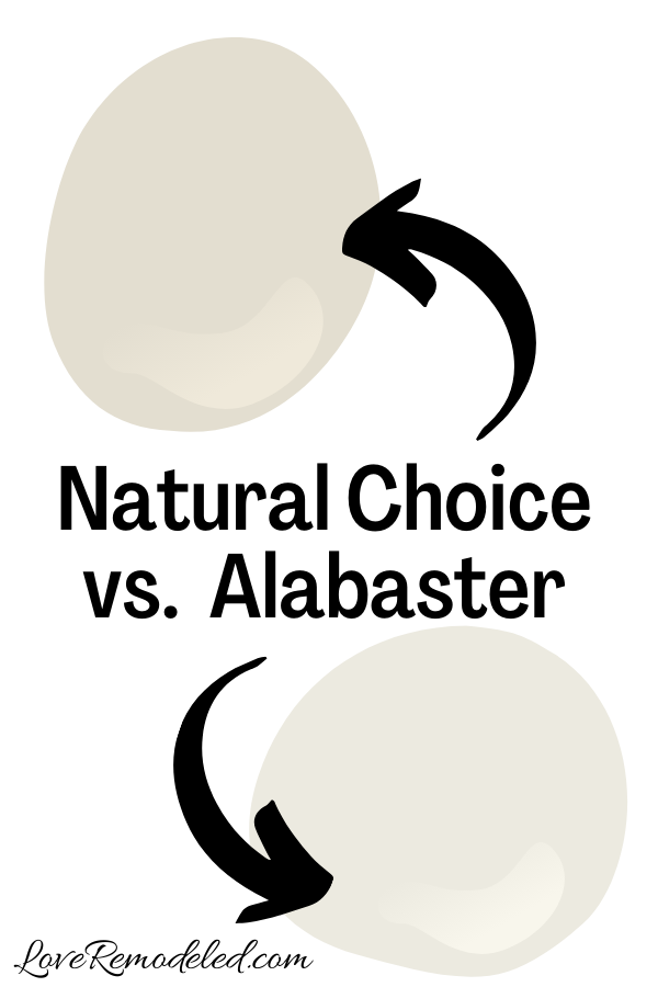 Sherwin Williams Natural Choice vs Alabaster