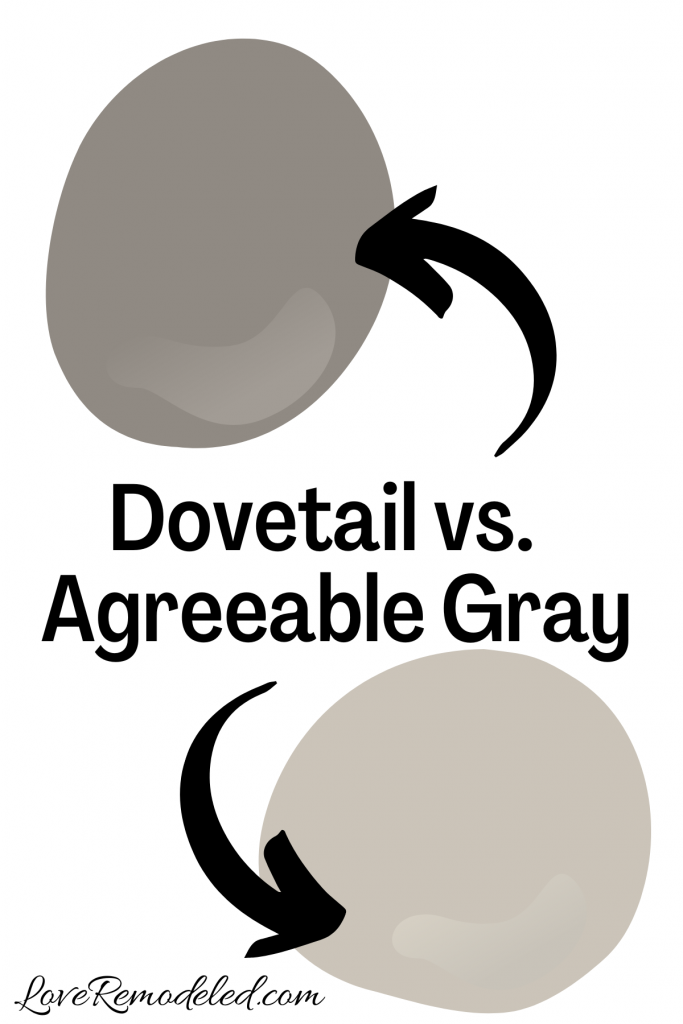 Sherwin Williams Dovetail vs. Agreeable Gray