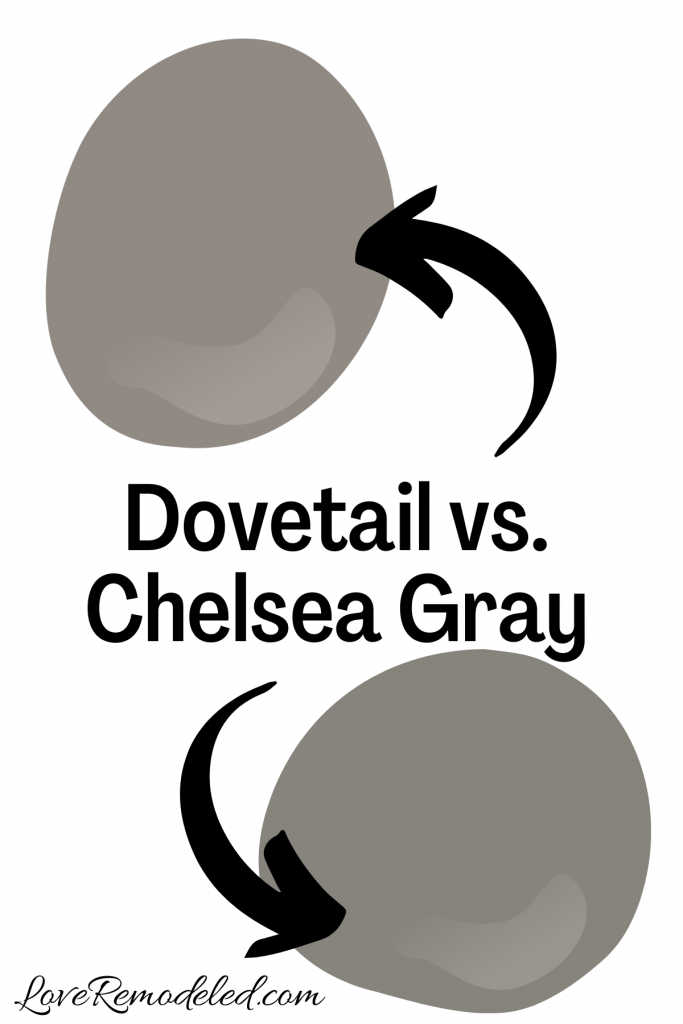 Sherwin Williams Dovetail vs. Benjamin Moore Chelsea Gray