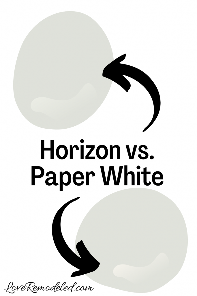Benjamin Moore Horizon vs. Paper White