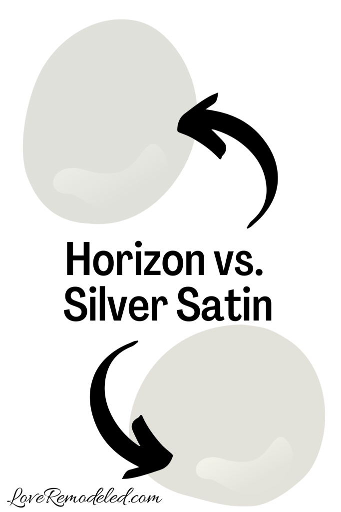 Benjamin Moore Horizon vs. Silver Satin