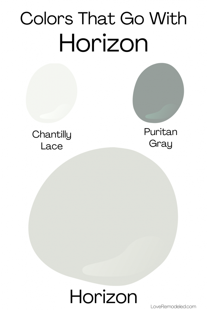 Colors That Go With Horizon Benjamin Moore - Chantilly Lace and Puritan Gray