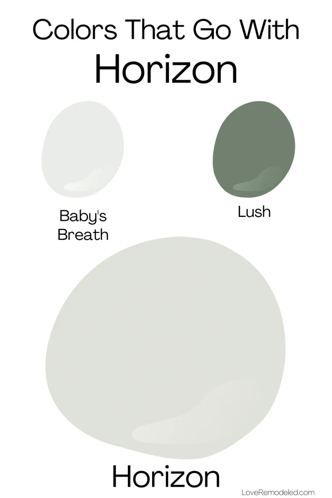 Colors That Go With Horizon Benjamin Moore - Lush and Baby's Breath