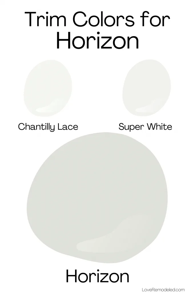 Horizon Benjamin Moore Trim Colors - Chantilly Lace and Super White