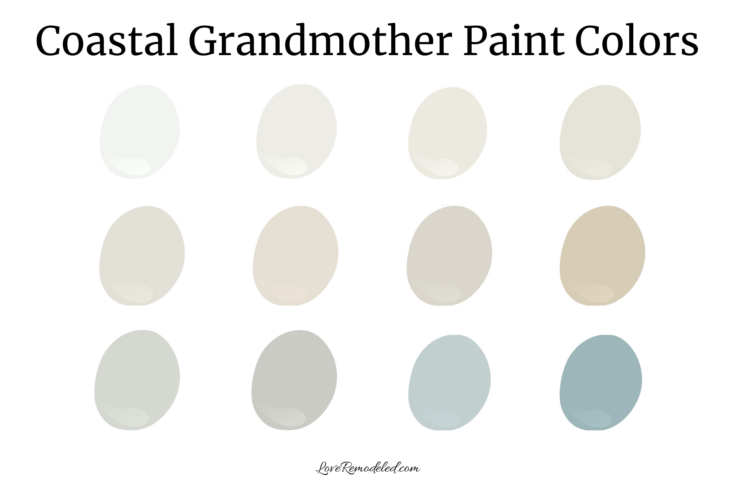 Coastal Grandmother Paint Colors