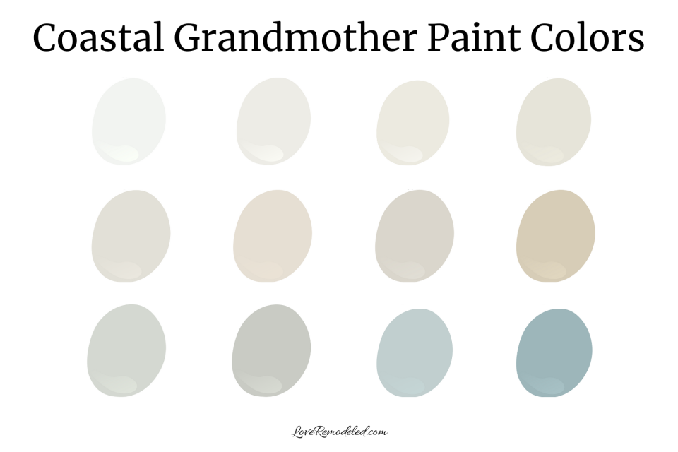 Coastal Grandmother Paint Colors - Love Remodeled
