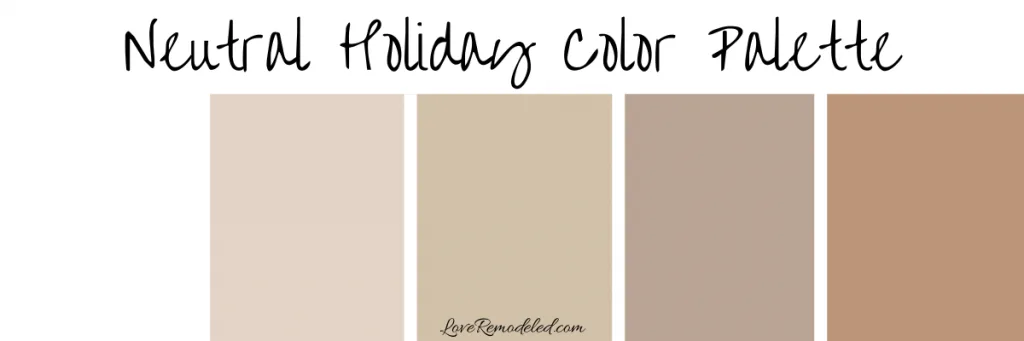 Neutral Holiday Color Palette
