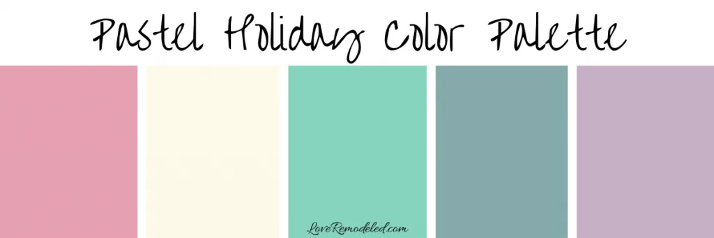 Pastel Holiday Color Palette