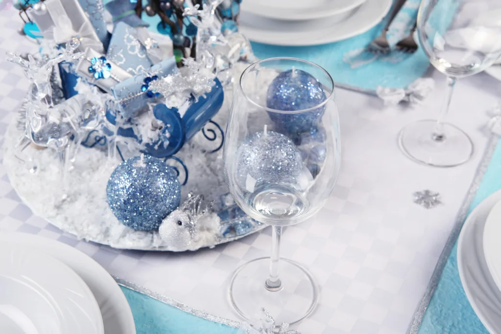 Shades of Blue Christmas Color Palette Decor