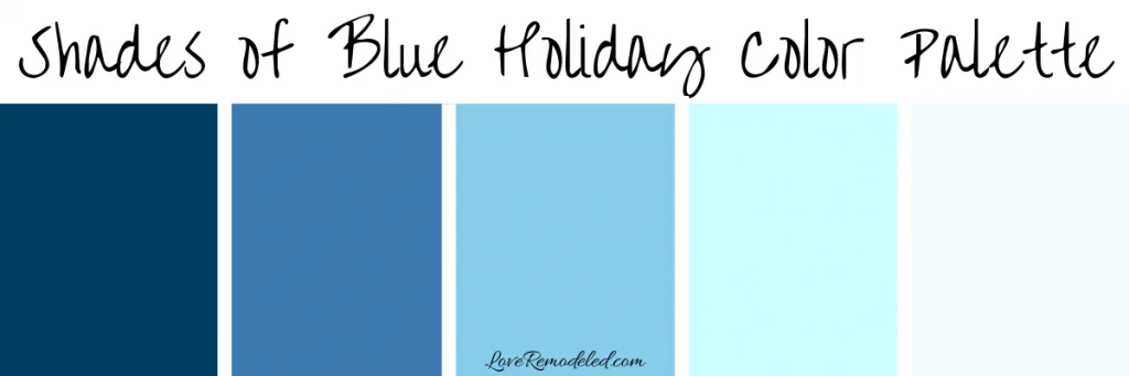 Shades of Blue Holiday Color Palette