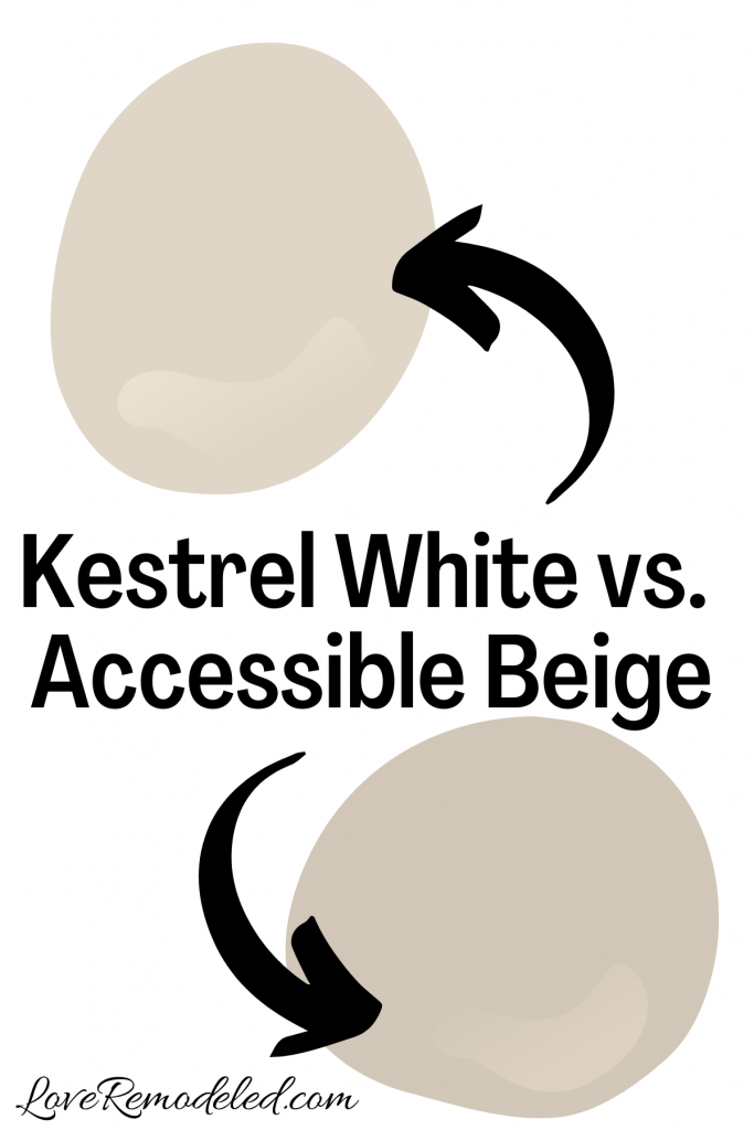 Sherwin Williams Kestrel White vs. Accessible Beige