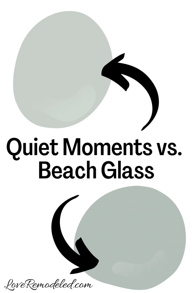 Benjamin Moore Quiet Moments vs. Beach Glass
