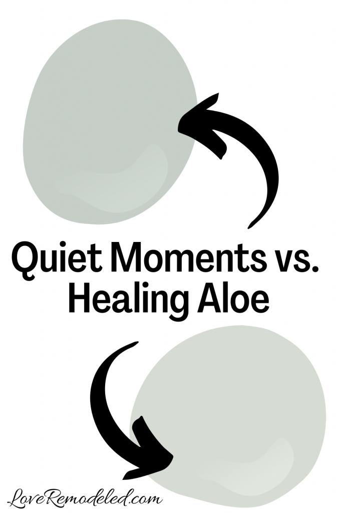 Benjamin Moore Quiet Moments vs. Healing Aloe