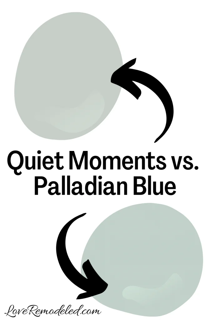 Benjamin Moore Quiet Moments vs. Palladian Blue