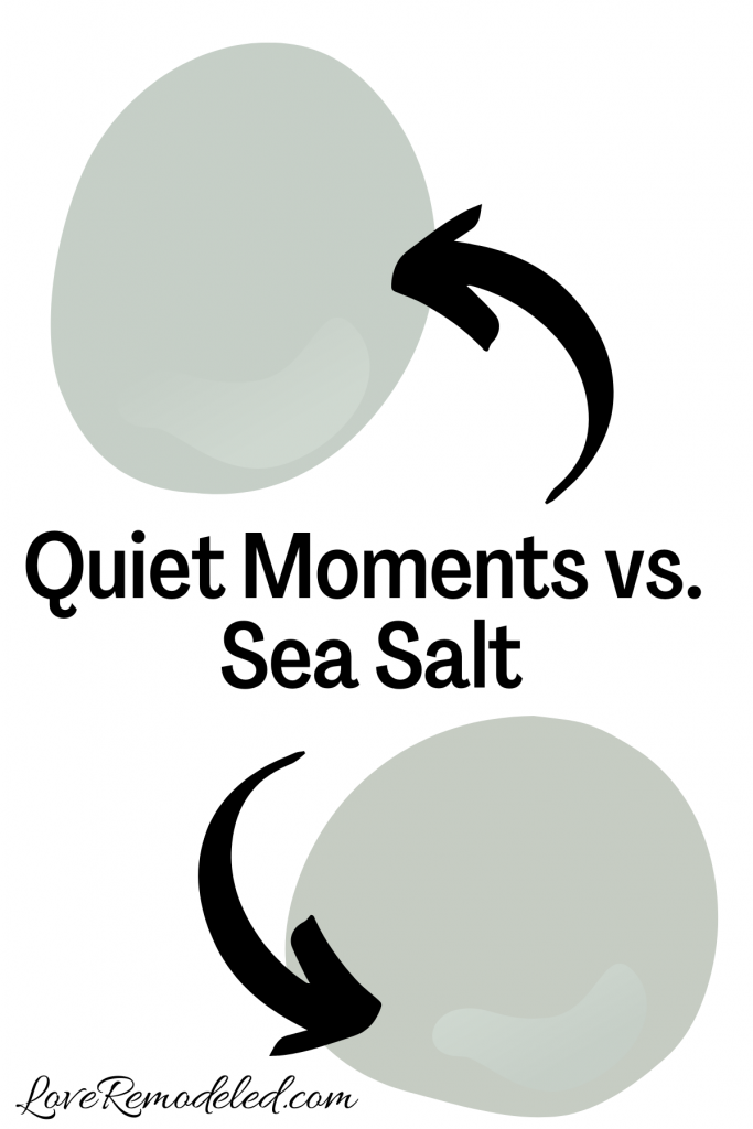 Benjamin Moore Quiet Moments vs. Sea Salt