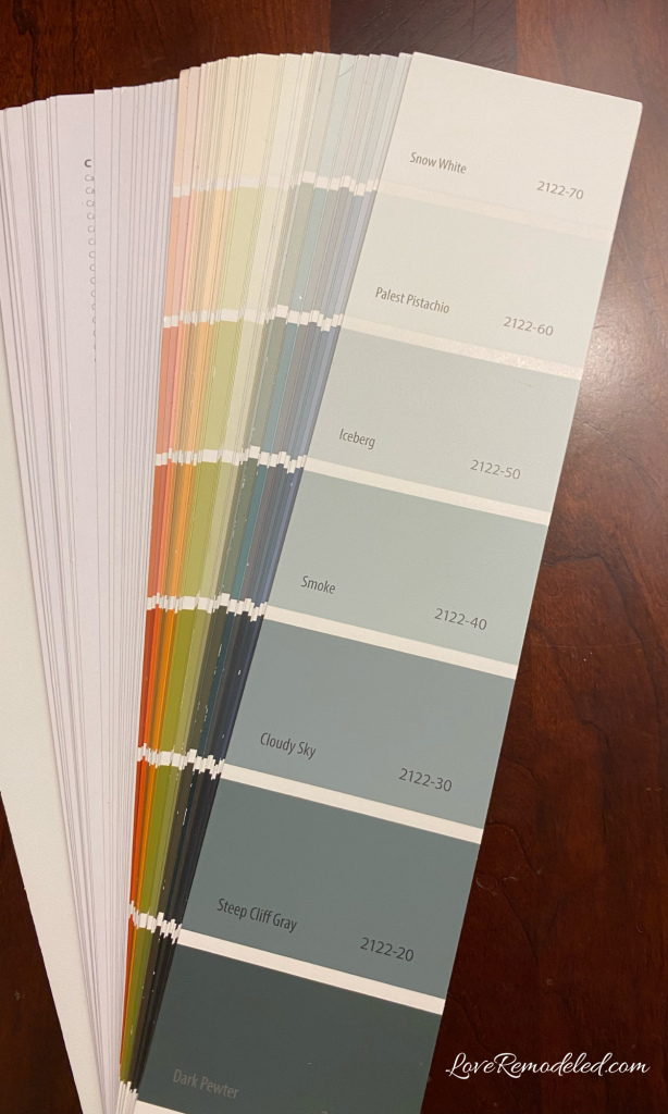 Benjamin Moore Smoke Color Strip