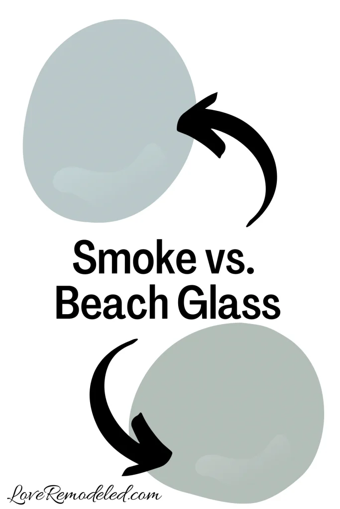 Benjamin Moore Smoke vs. Beach Glass