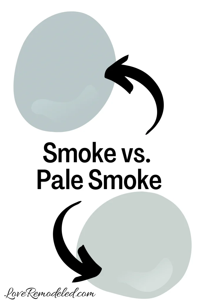 Benjamin Moore Smoke vs. Pale Smoke