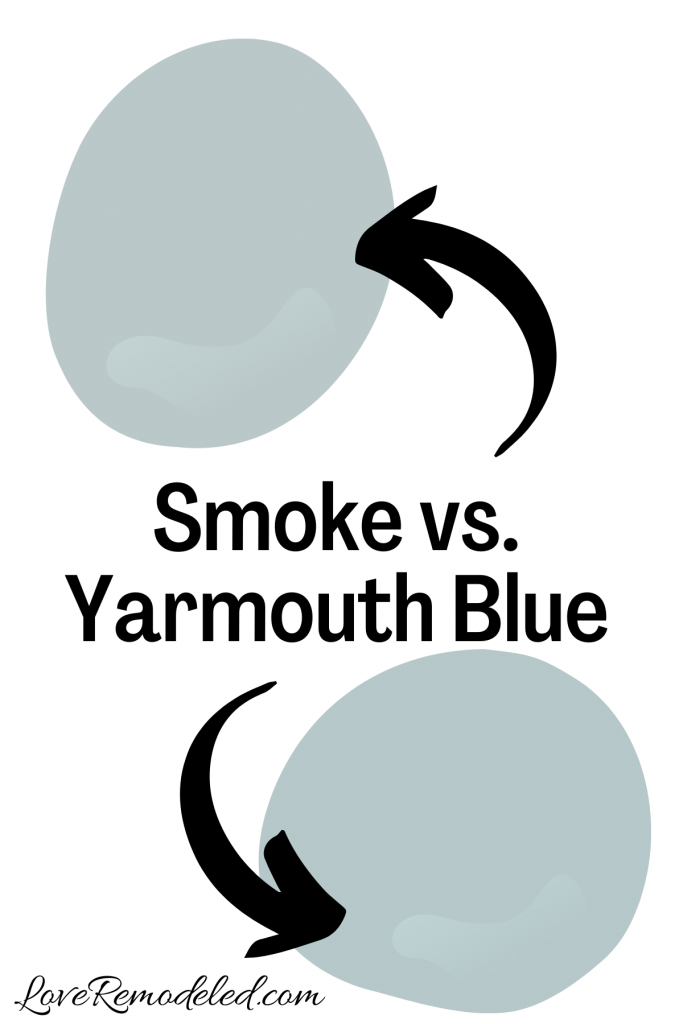 Benjamin Moore Smoke vs. Yarmouth Blue