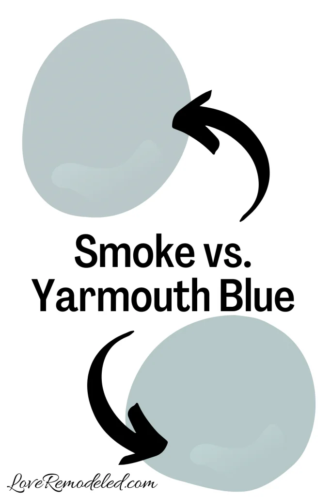 Benjamin Moore Smoke vs. Yarmouth Blue